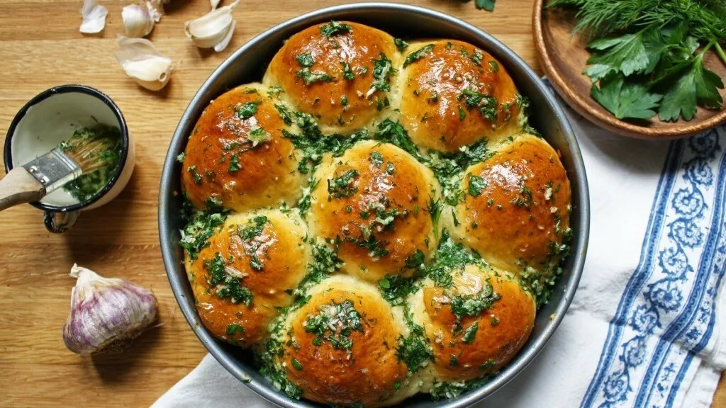 Пампушки с чесноком